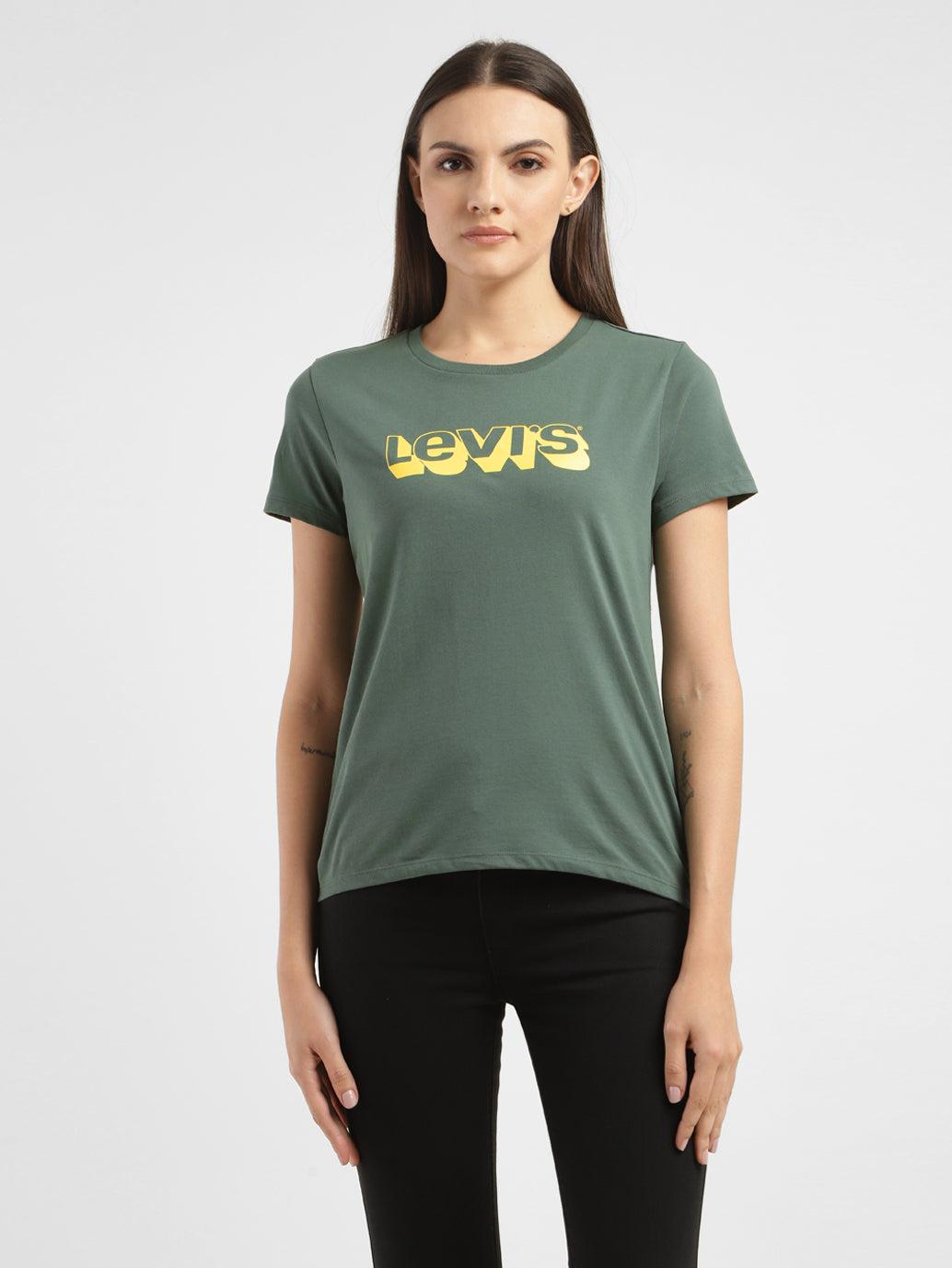 women's brand logo crew neck t-shirt