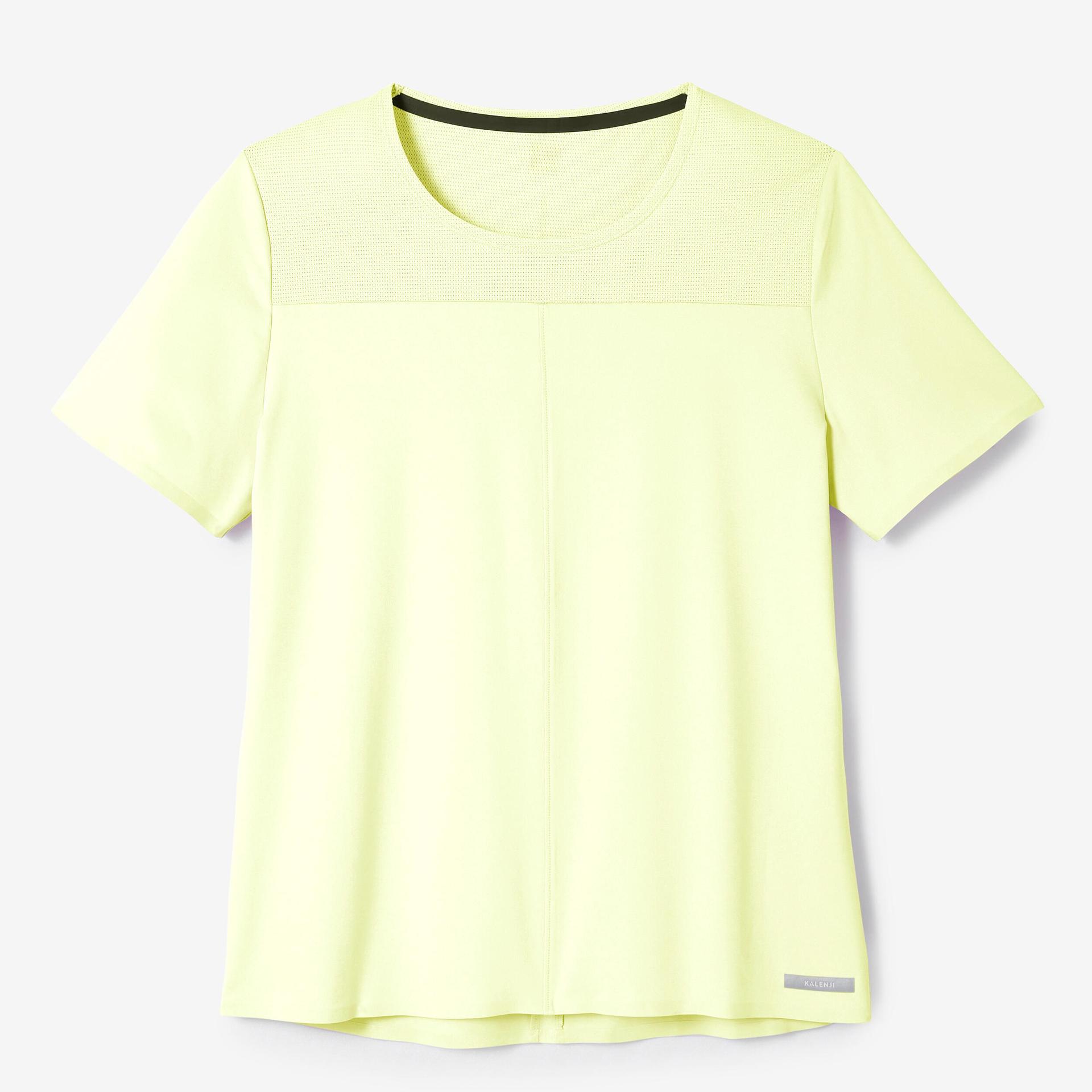 women's breathable running t-shirt dry+ breath - neon yellow