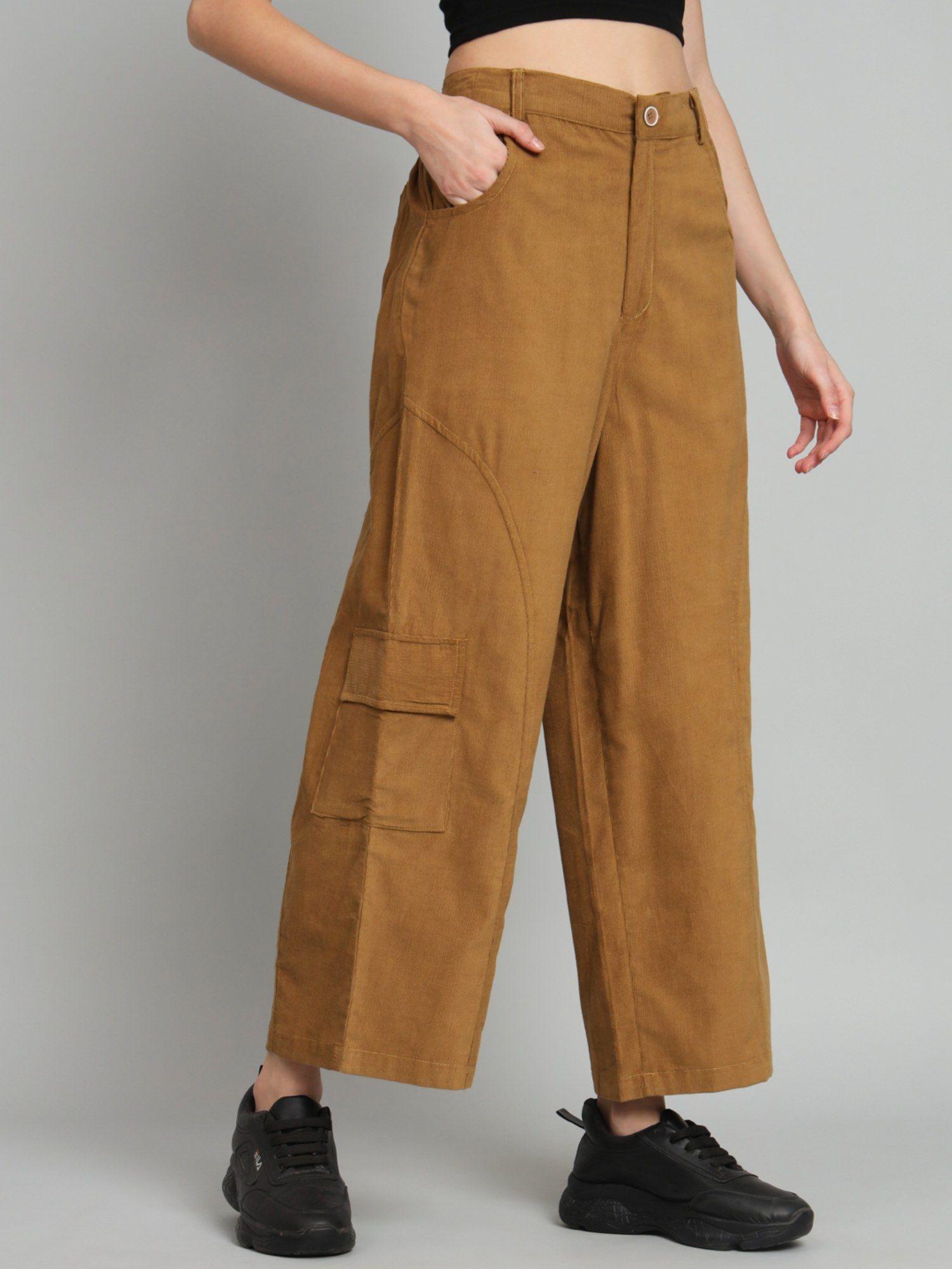 women's brown trouser