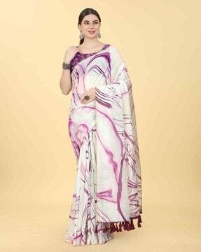 women's chanderi tie and dye digital printed saree saree