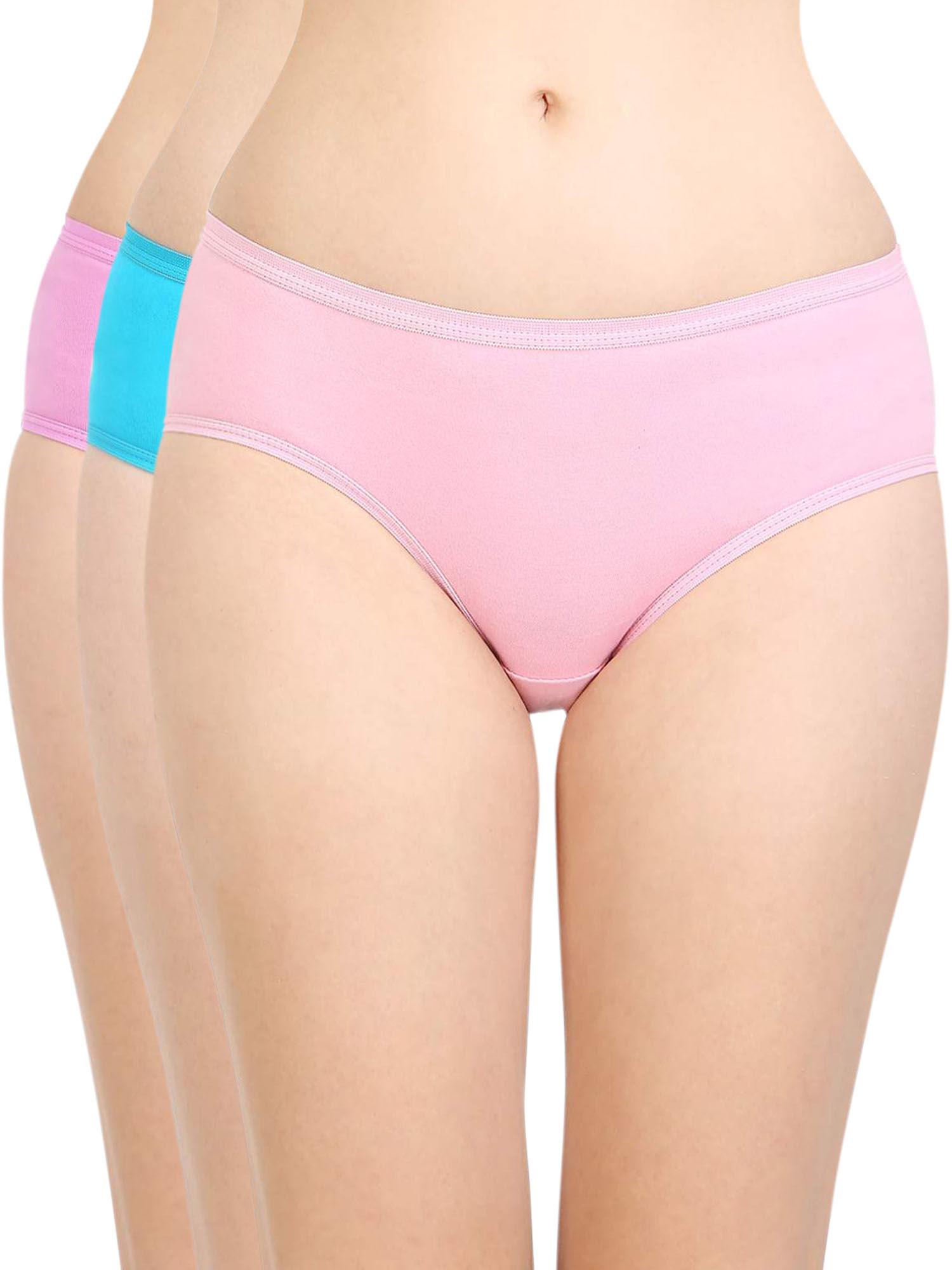 women's combed cotton assorted hipster panty (pack of 3)