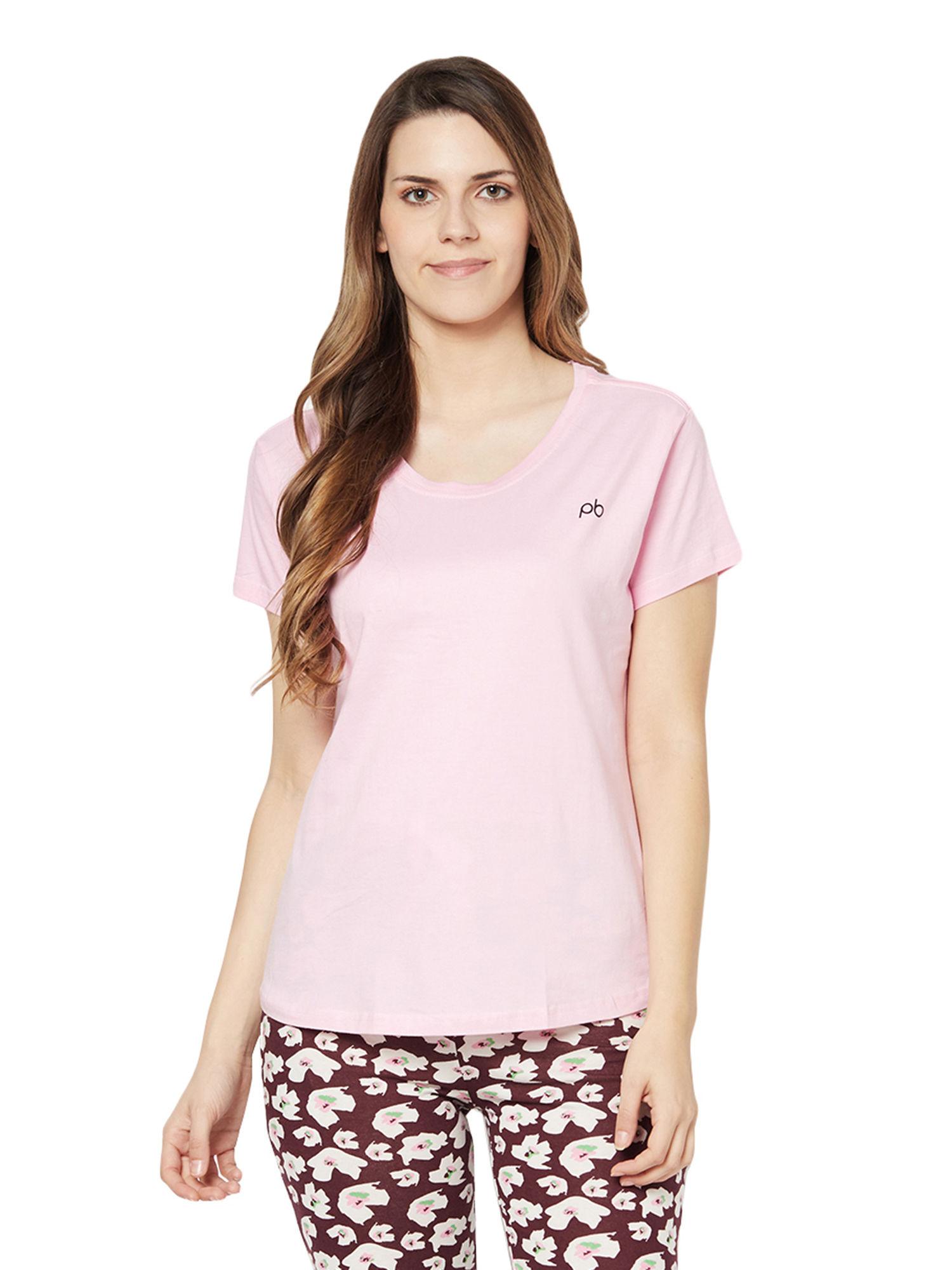 women's cotton rich t-shirt - pink