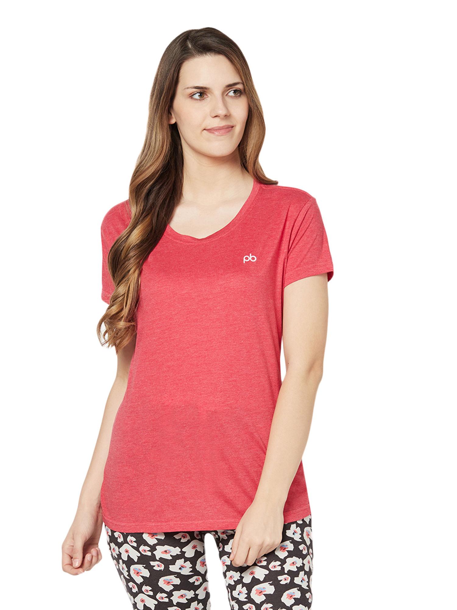 women's cotton rich t-shirt - red