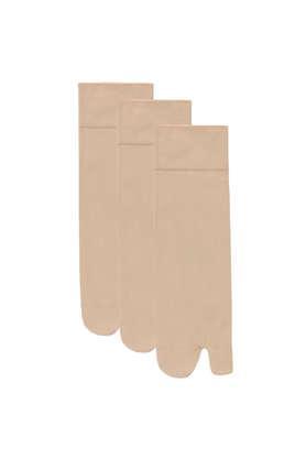 women's cotton thumb tube socks - natural