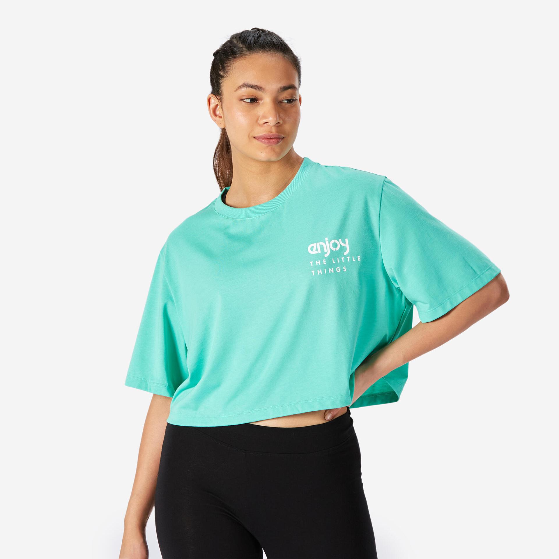 women's crop top - fresh mint green