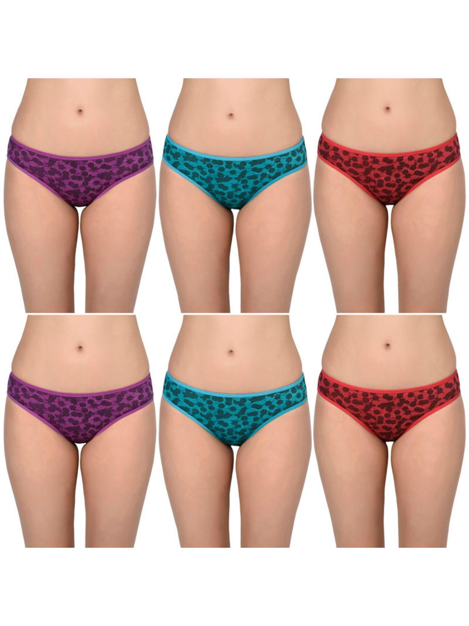 women's floral hipster panty (pack of 6) - multi-color