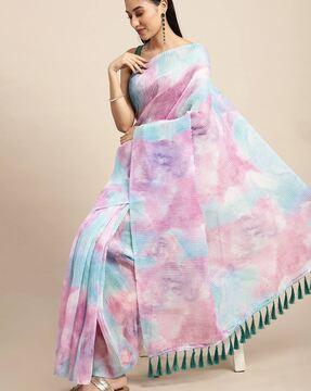 women's floral kanjeevaram zari woven design pethani banarasi silk saree with blouse piece saree