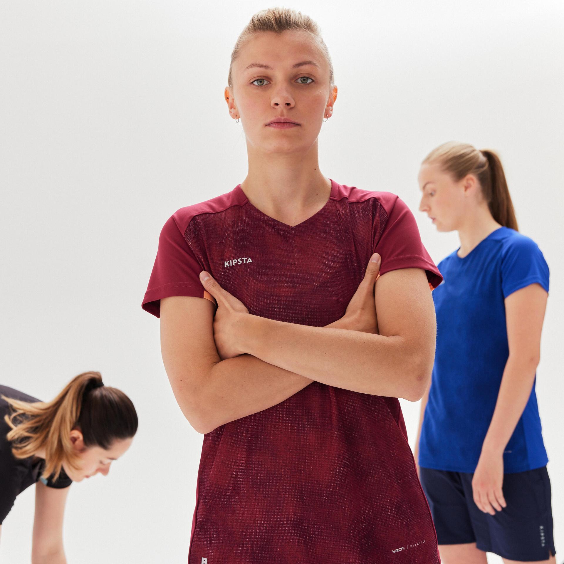 women's football jersey shirt - dark brown