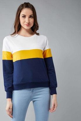 women's free yourself colour block sweatshirt - multi