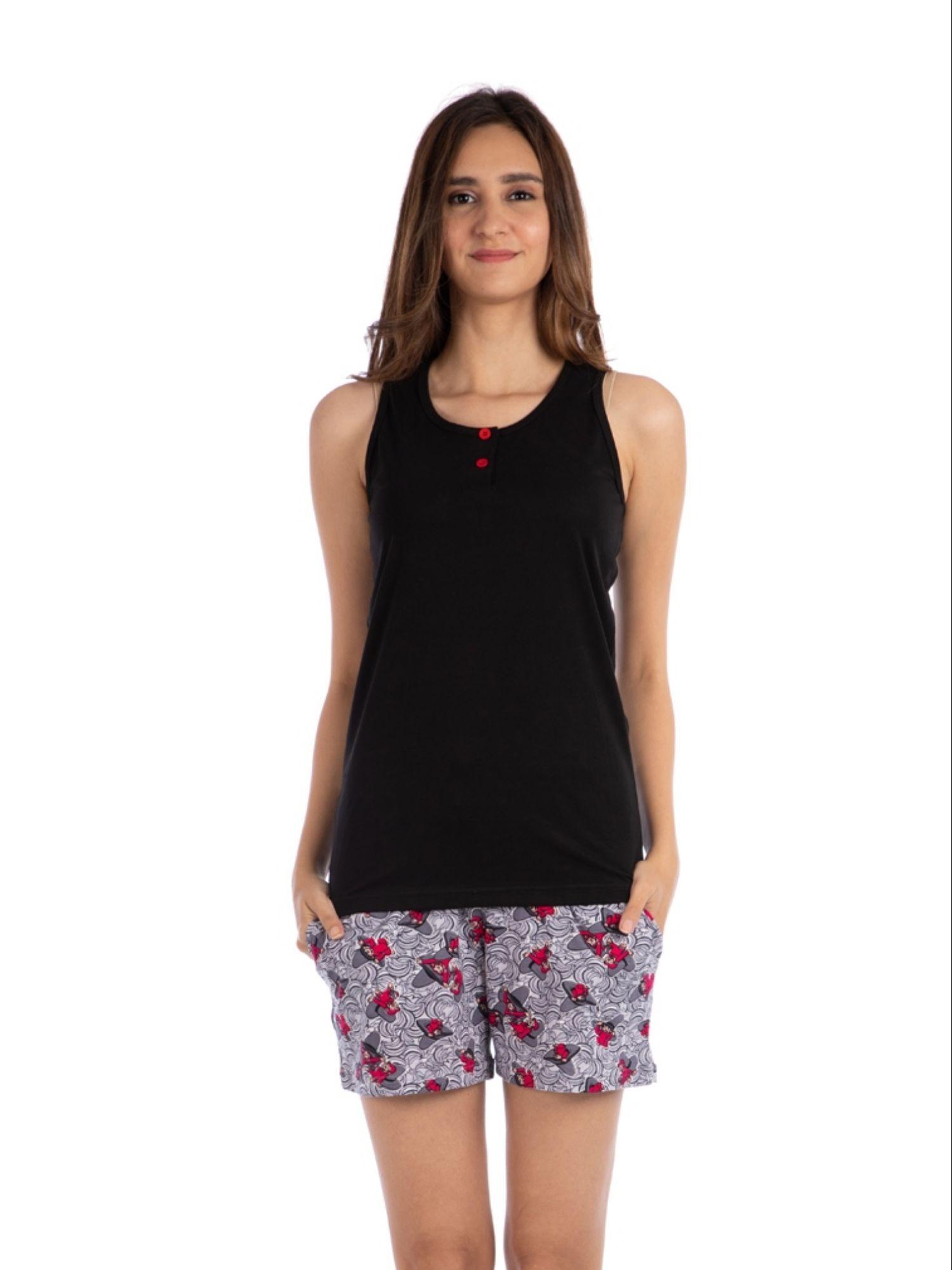 women's going bananas shorts set - black