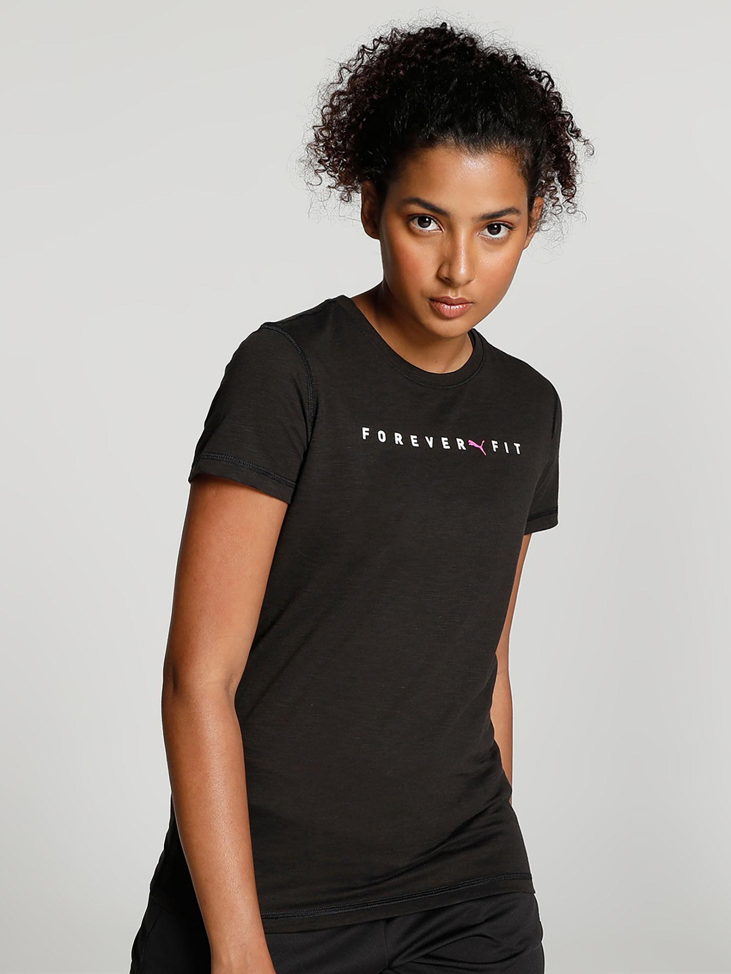 women's graphic fit women's black t-shirt