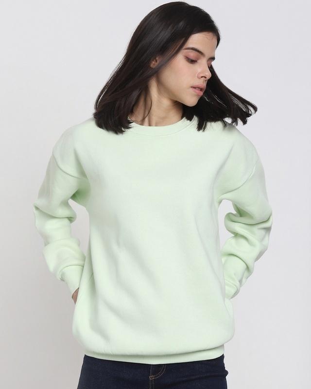 women's green oversized plus size sweatshirt