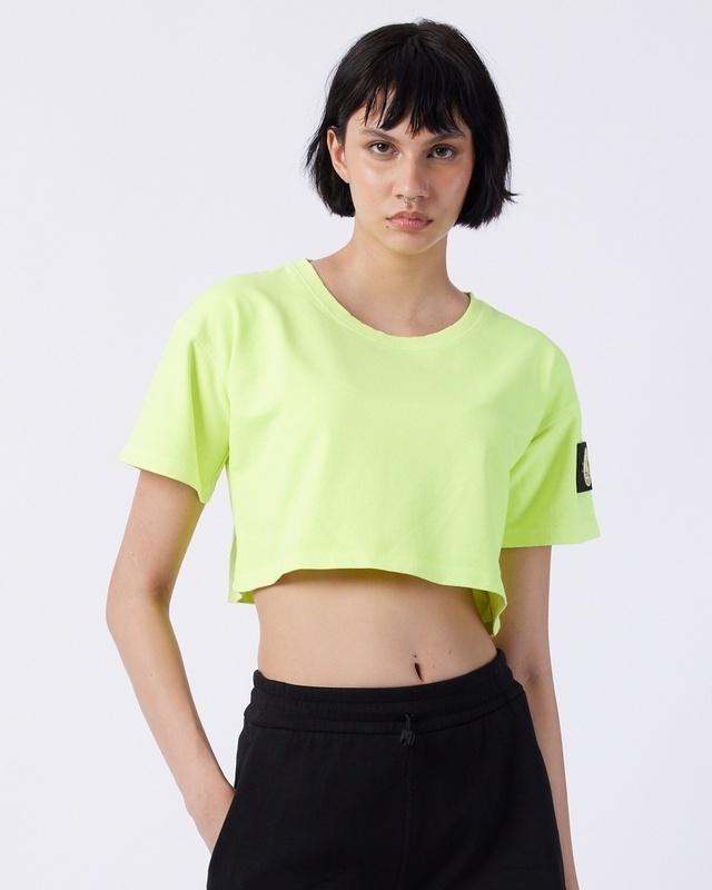 women's green short top