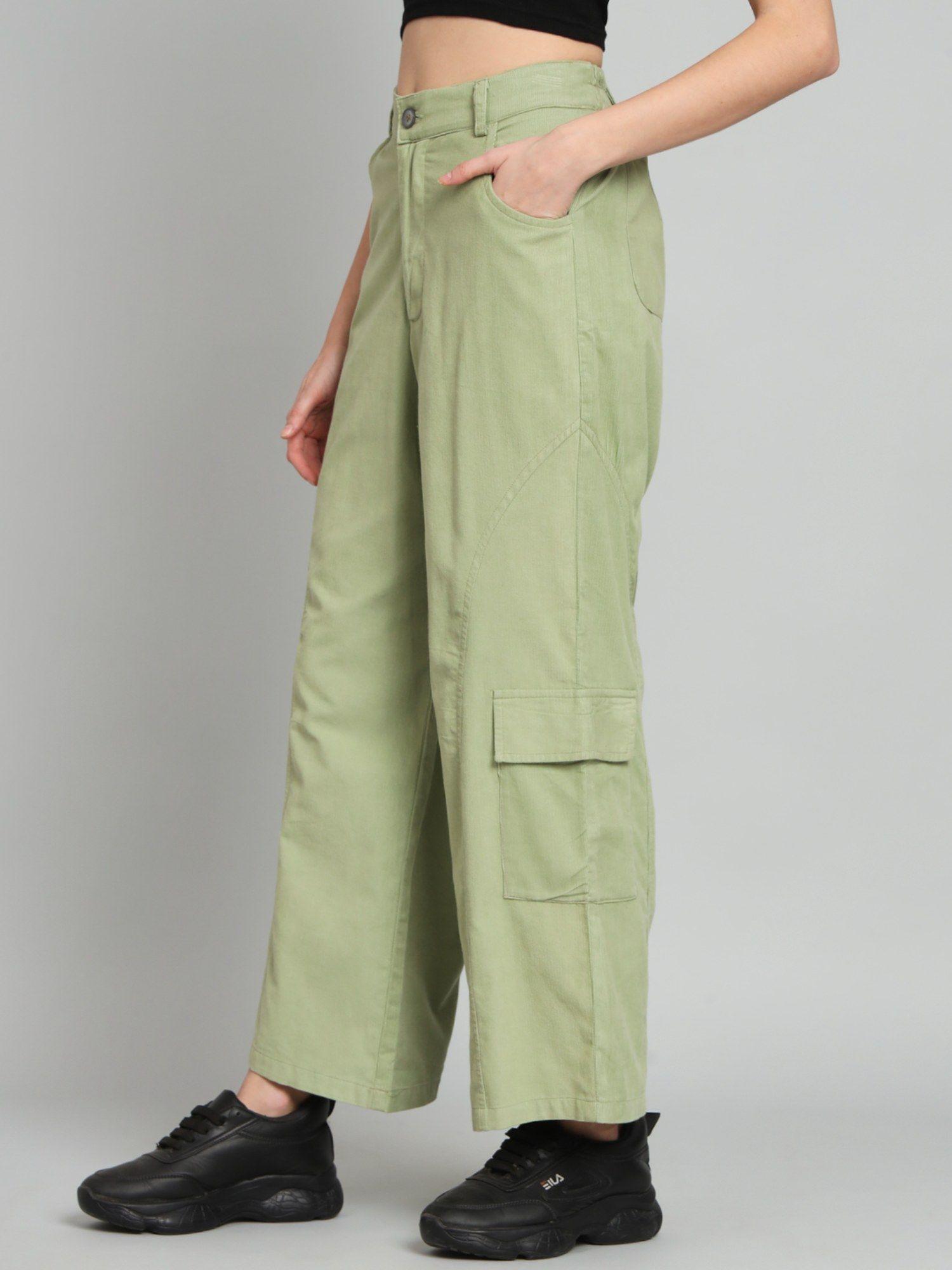 women's green trouser