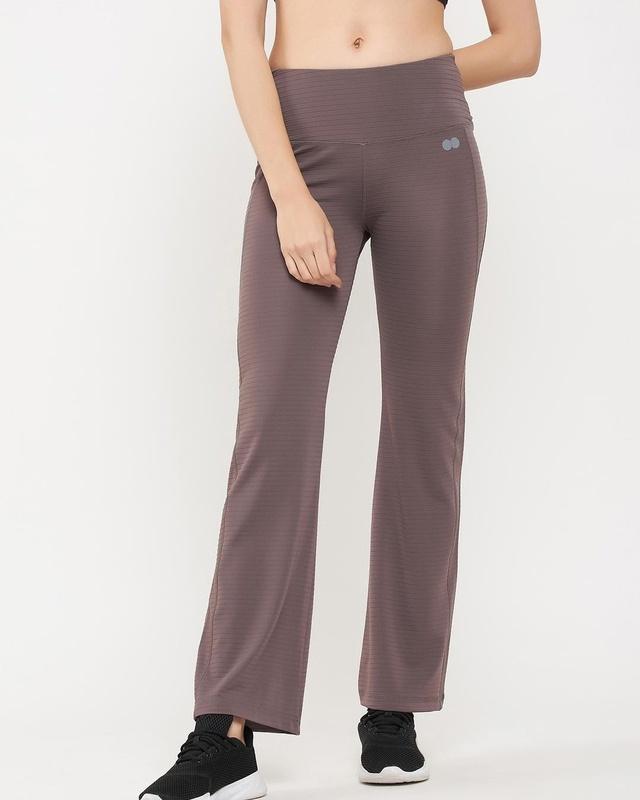 women's grey flared activewear casual pants