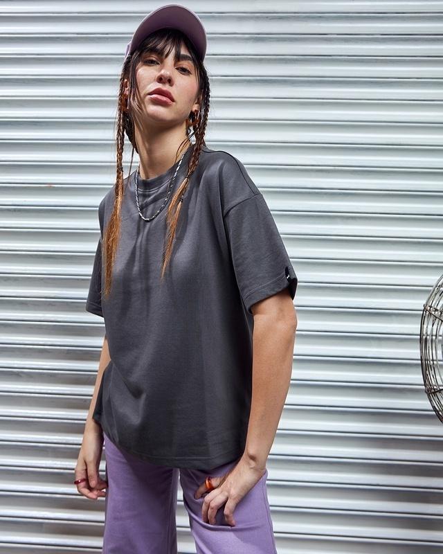 women's grey oversized t-shirt