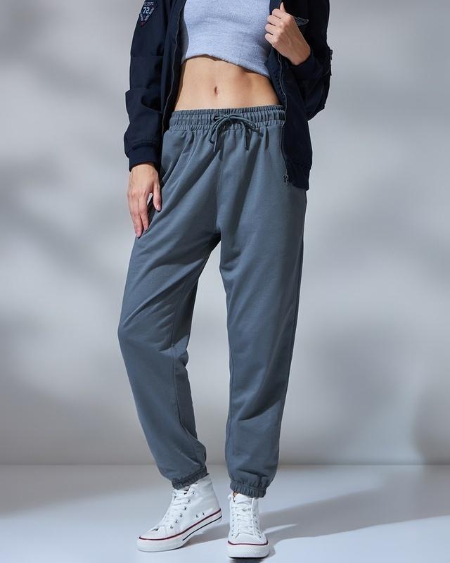 women's grey super loose fit joggers