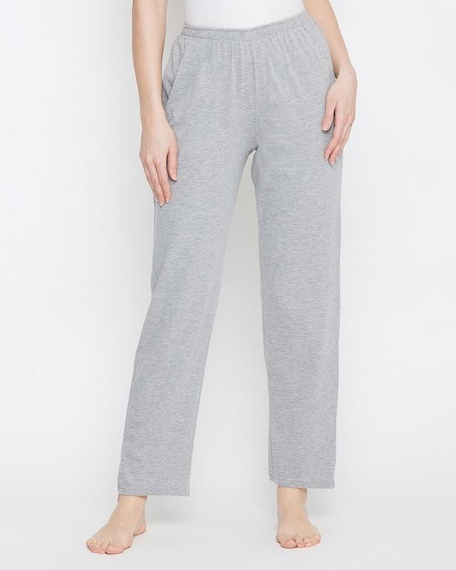 women's grey with elastic waistband pyjamas