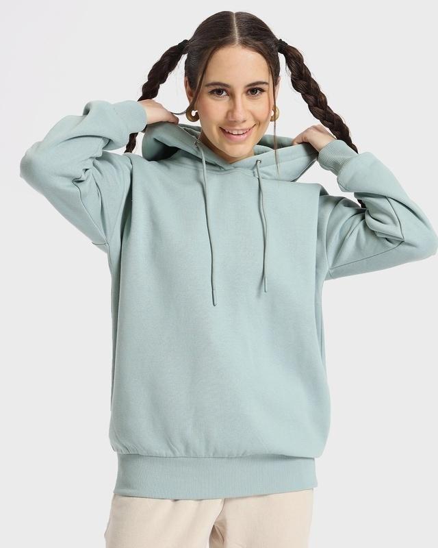 women's harbor gray oversized hoodie