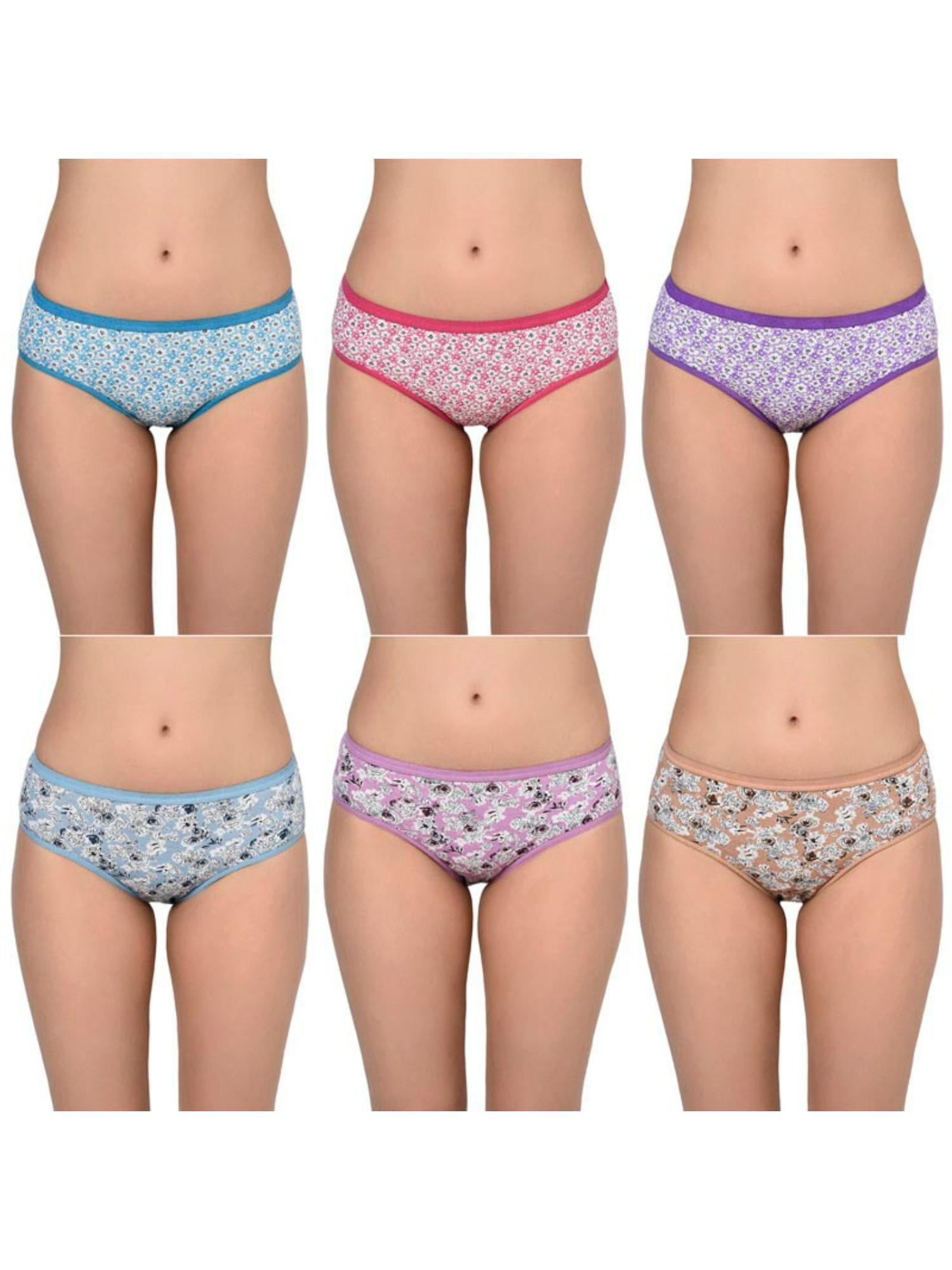 women's high cut panty (pack of 6) - multi-color