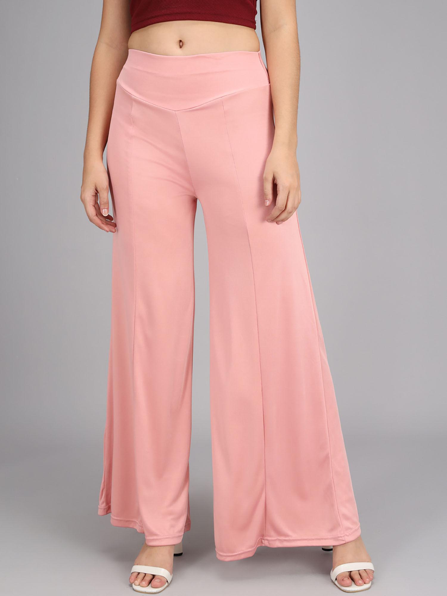 women's high rise pure pink palazzo