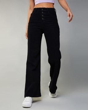 women's high rise wide leg jeans