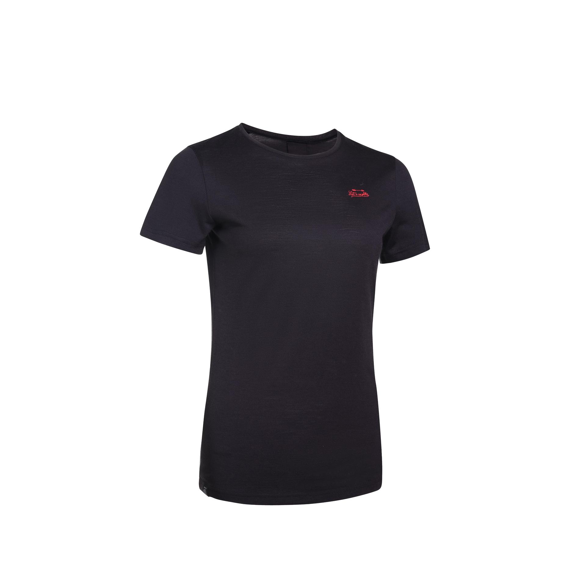 women's hiking wool short sleeves tee-shirt - travel 500