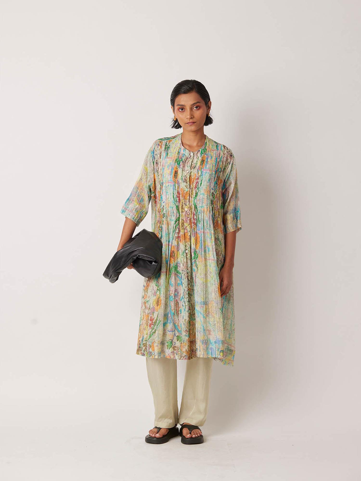 women's inyro floral & printed multi-color kurta