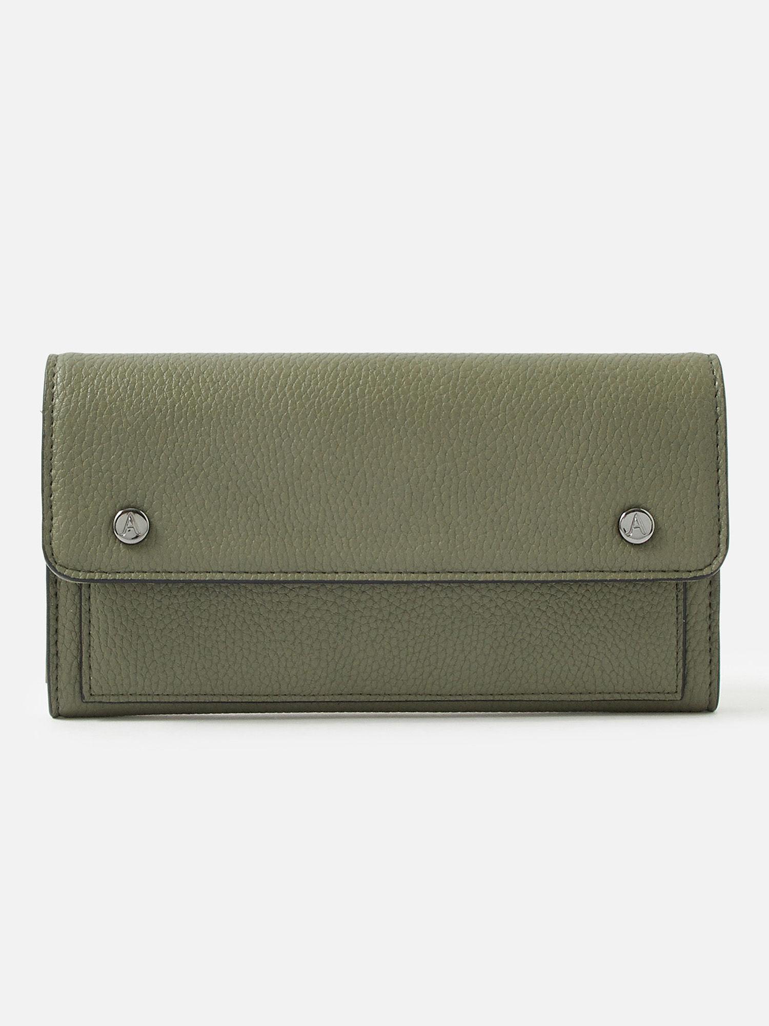 women's khaki large a stud wallet purse