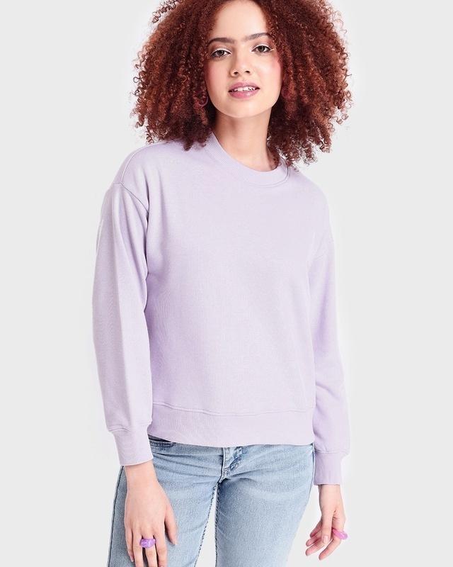 women's lavender fog oversized sweatshirt