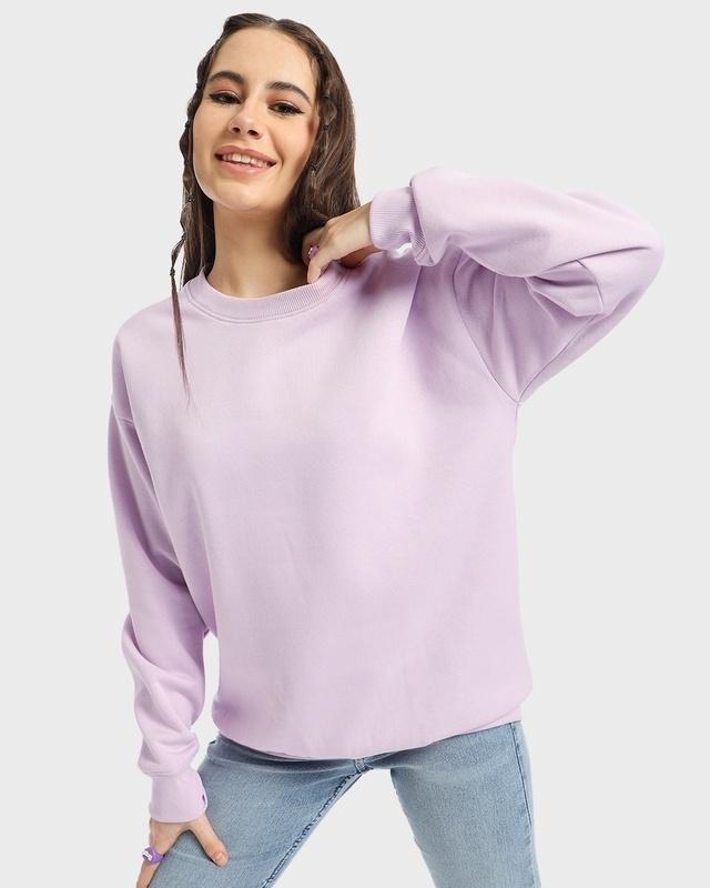 women's lavender fog oversized sweatshirt