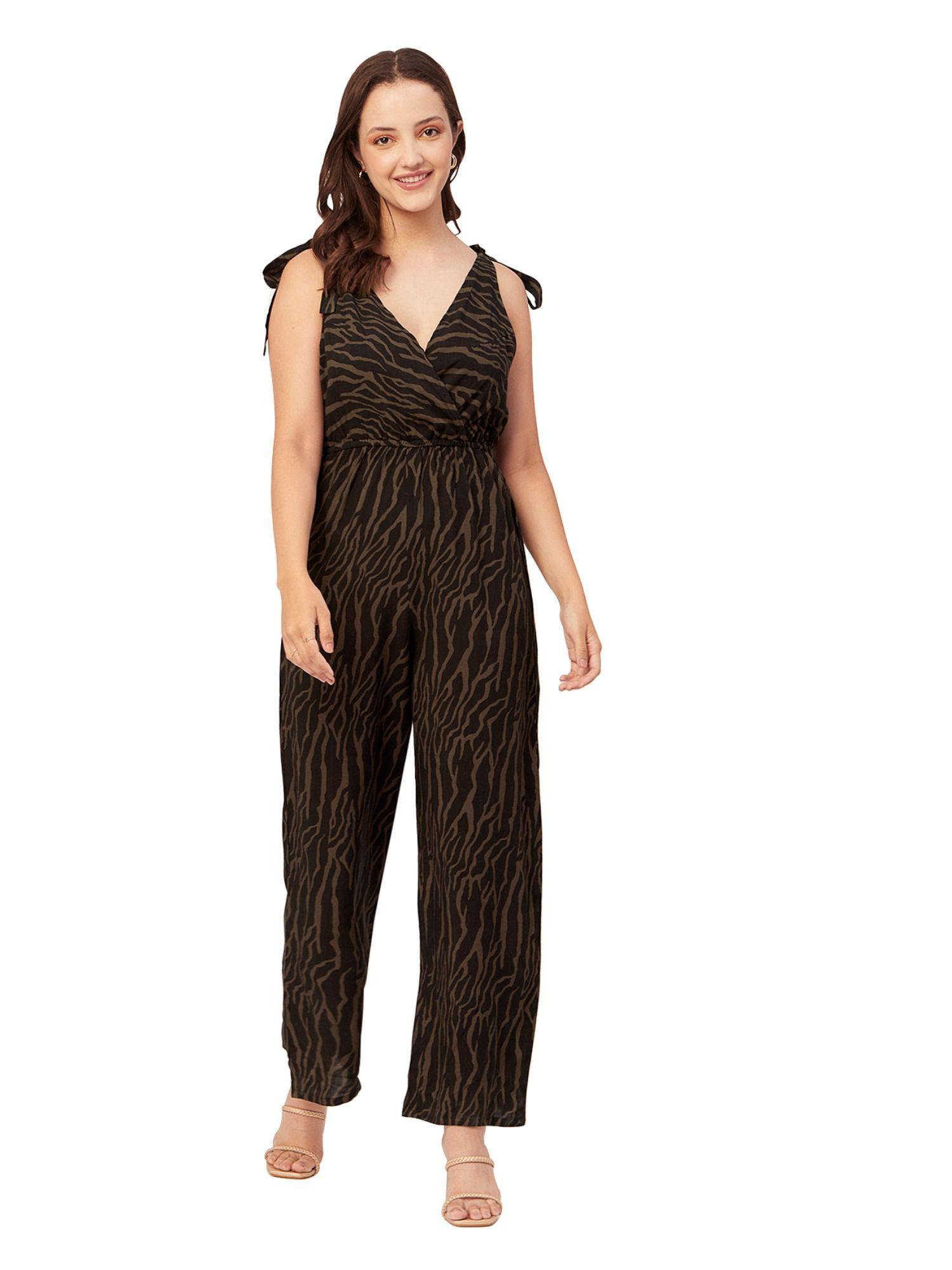 women's loose romper tie-up jumpsuit