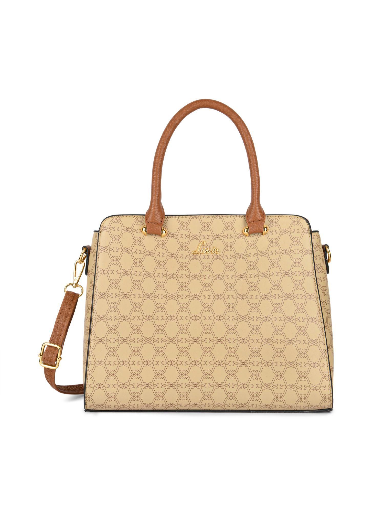 women's mono ushawu medium handbag with detachable strap- beige (m)