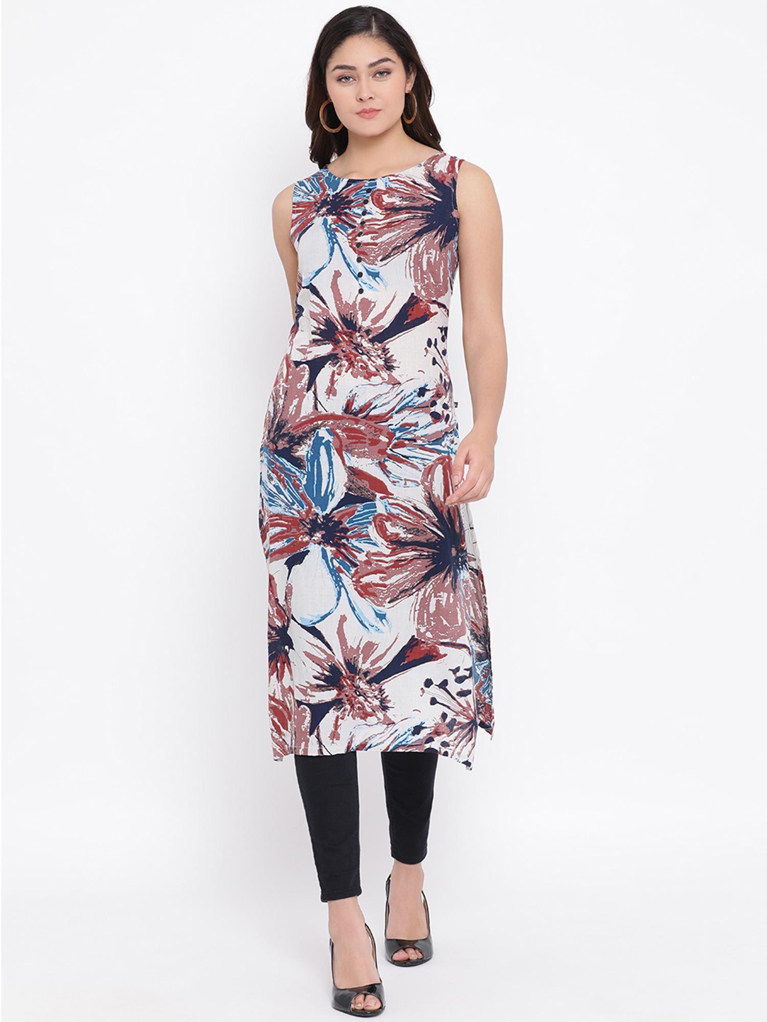 women's multi-color printed maxi