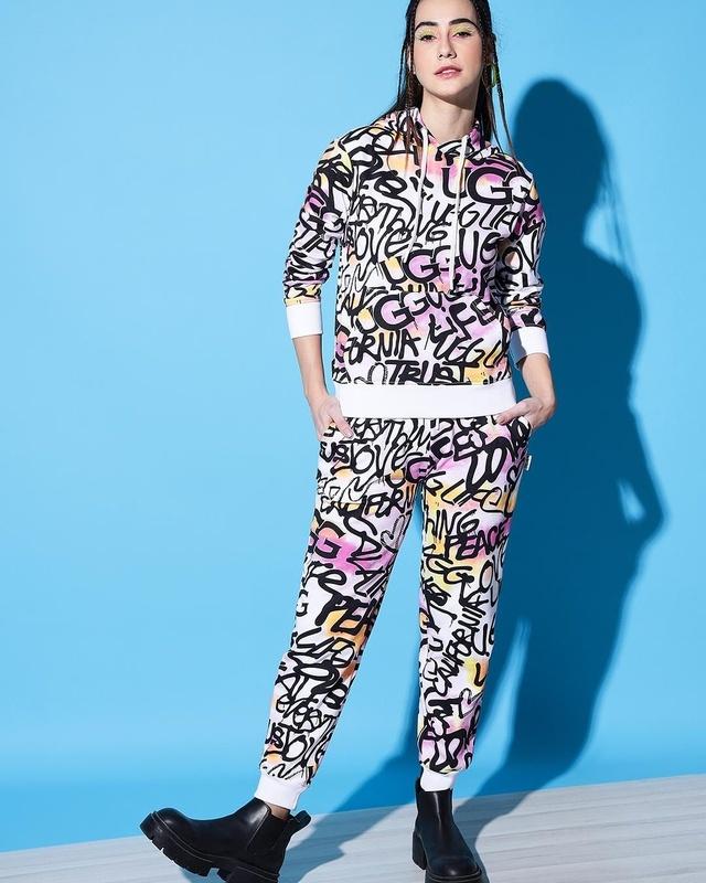 women's multicolor printed tracksuit