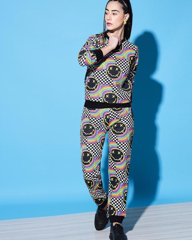 women's multicolor printed tracksuit