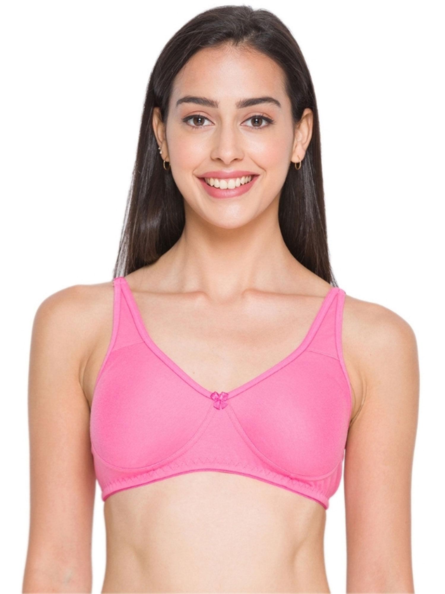 women's non padded basic bra - pink