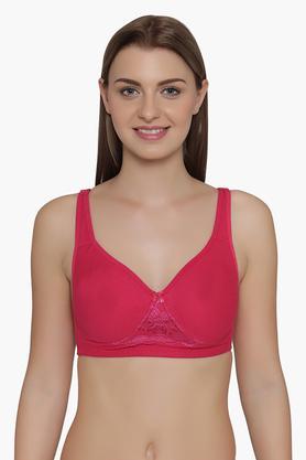 women's non padded non wired solid t-shirt bra - pink