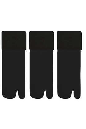 women's nylon fur winter thumb socks - pack of 3 - black
