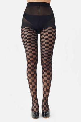 women's nylon sheer transparent pantyhose stockings - black
