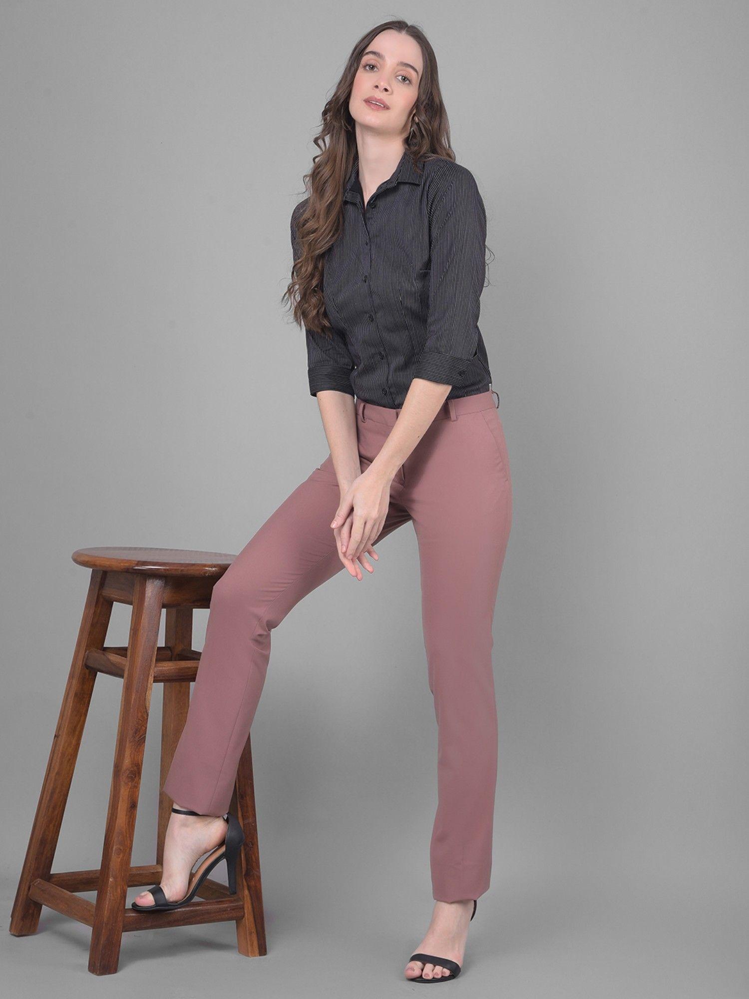 women's peach trousers