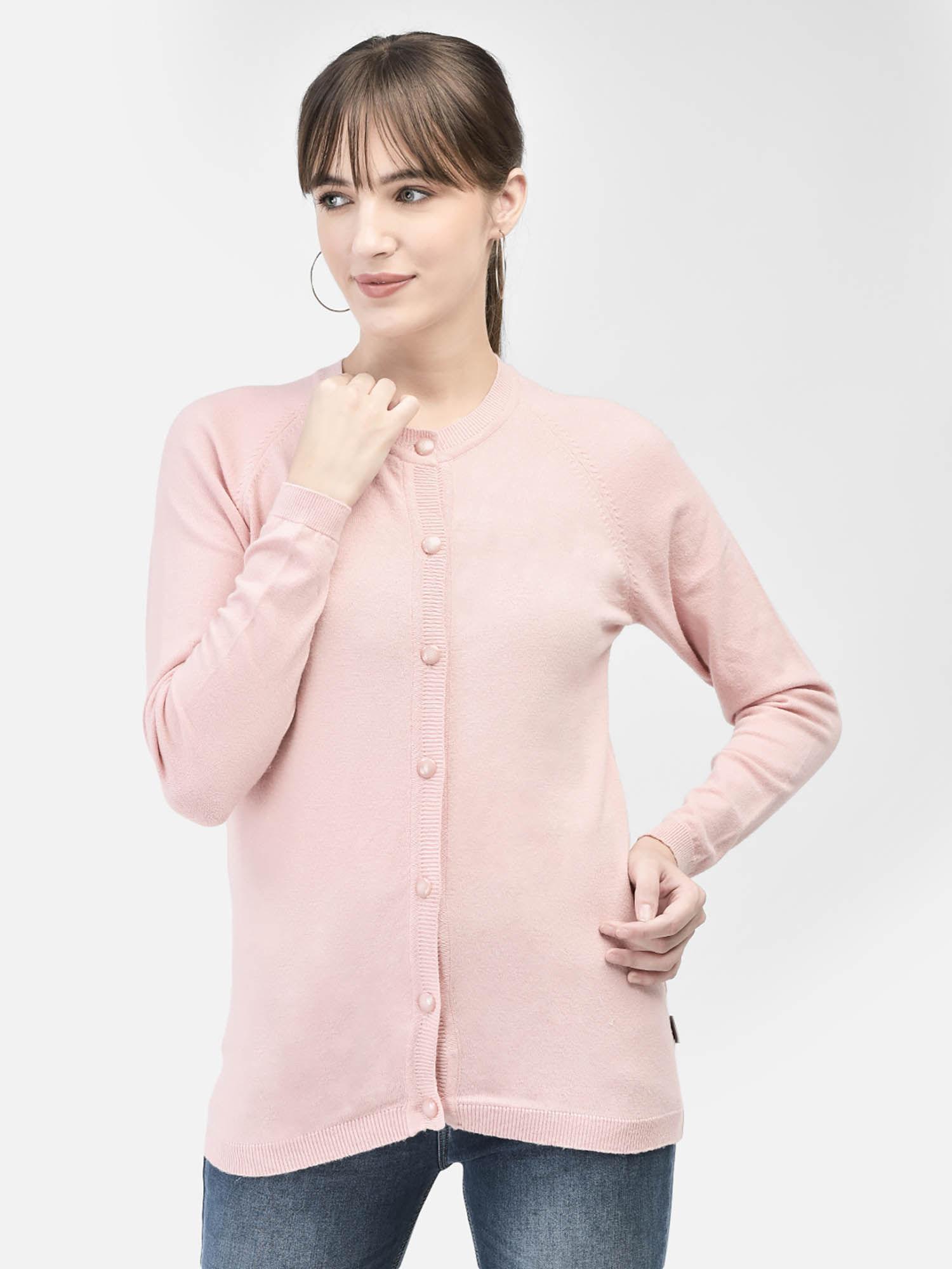 women's pink cardigan