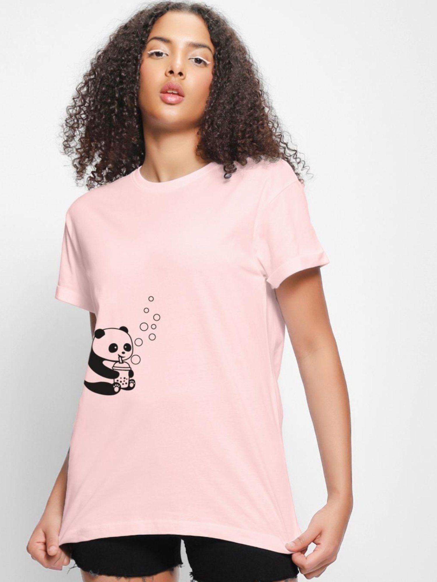 women's pink graphic boxy t-shirt