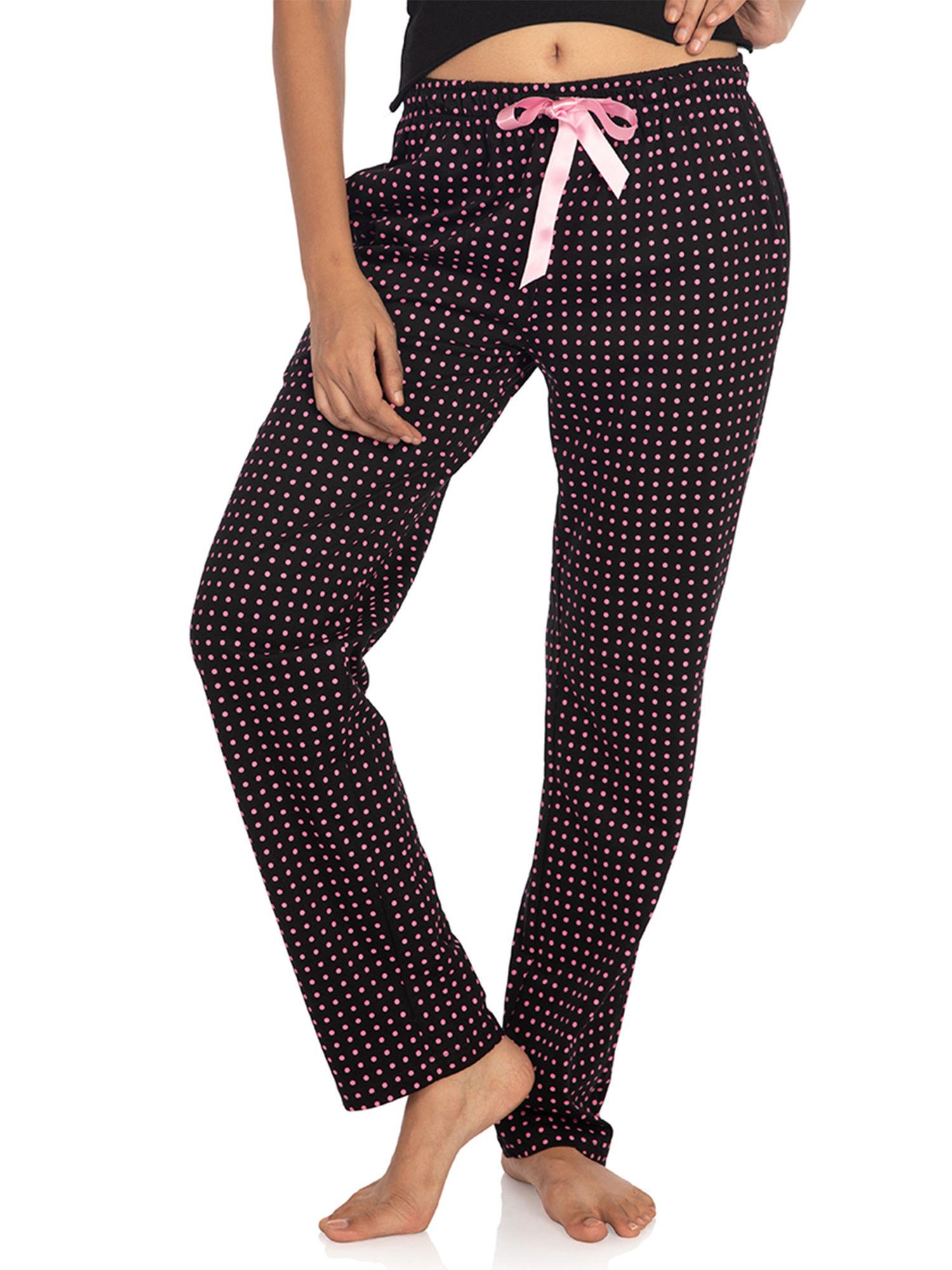 women's polka dots printed cotton pyjamas