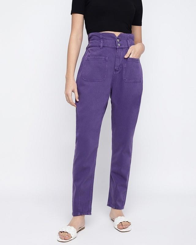 women's purple jeans