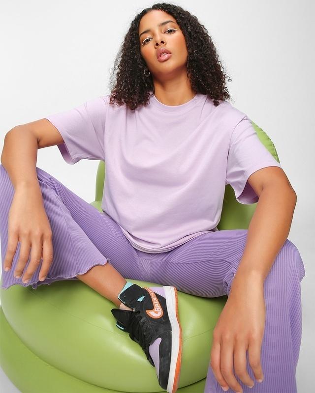 women's purple oversized t-shirt