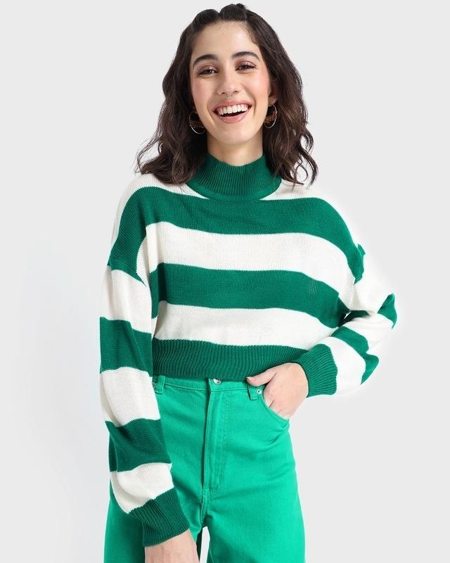 women's rolling hills striped oversized sweater