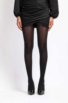 women's semi-sheer pantyhose stockings(black, one size) - black