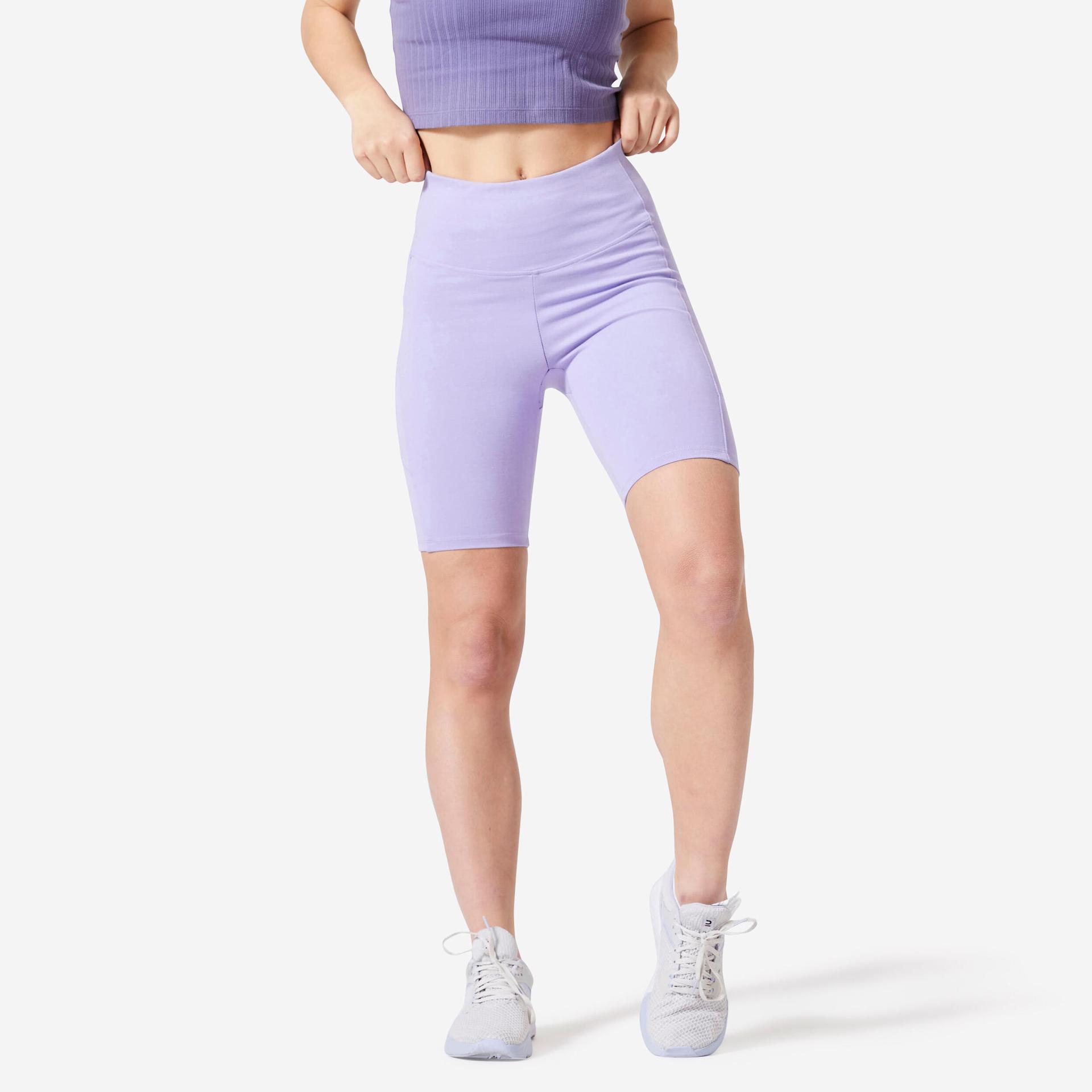 women's shaping fitness cycling shorts 520 - neon purple