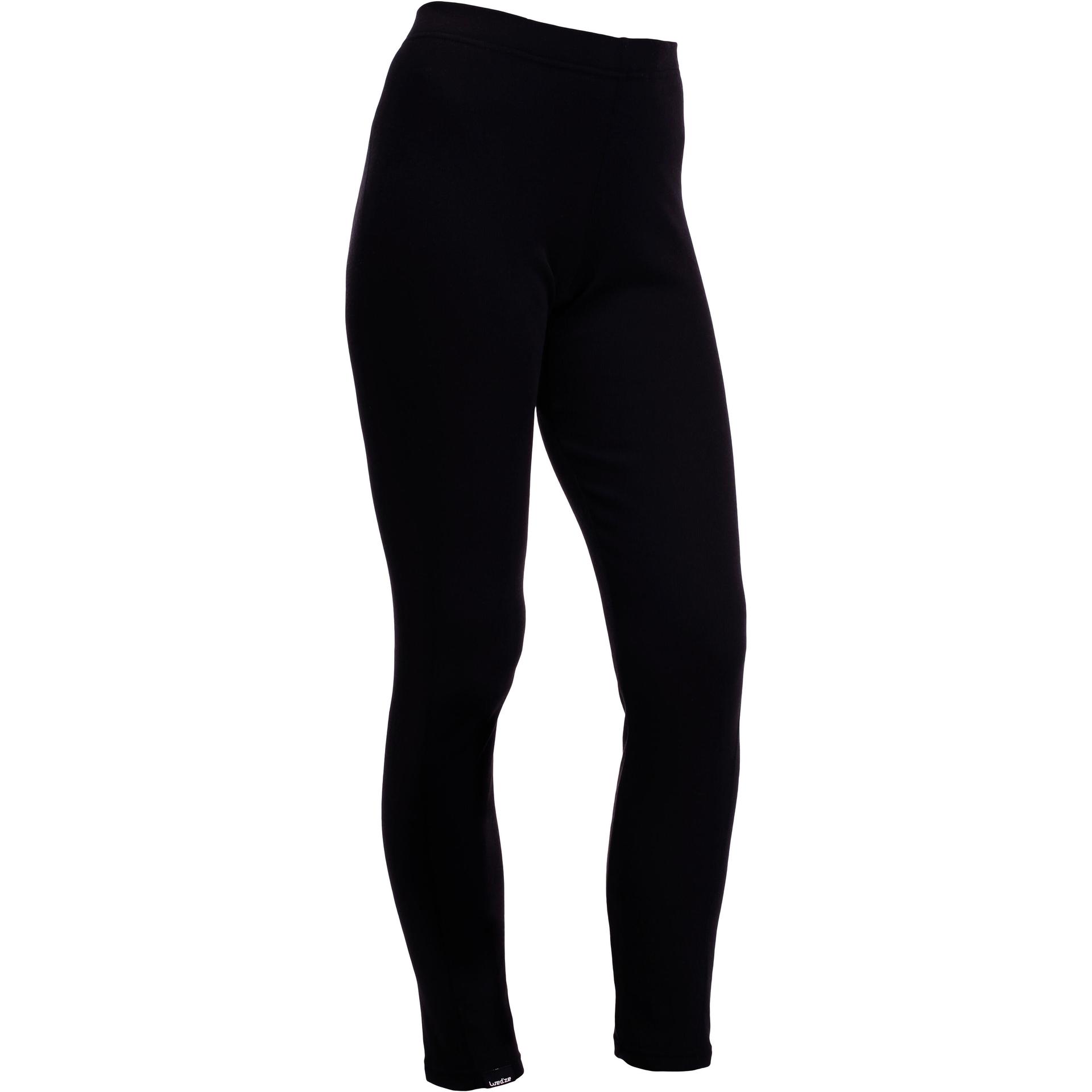 women's ski base layer bottoms 100 - black